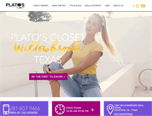 Tablet Screenshot of platosclosetwillowbrook.com